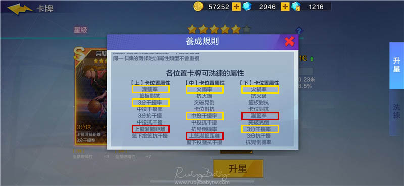 極限街籃 卡牌